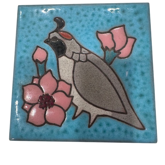 2 Teissedre Designs‎ Kokopelli & Quail Tile Trivet Handcrafted  4x4 6x6
Vintage - Picture 3 of 9